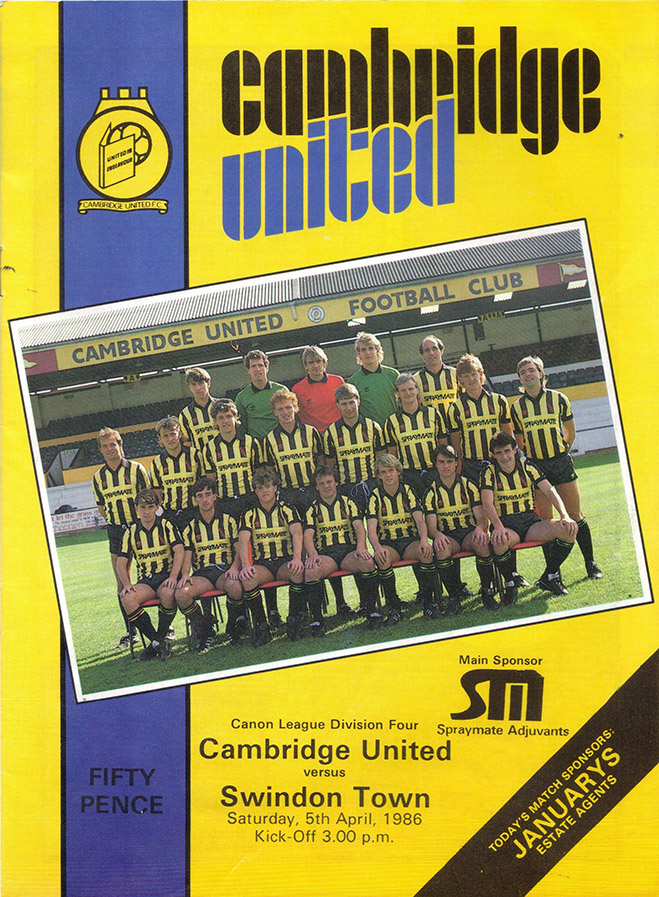 <b>Saturday, April 5, 1986</b><br />vs. Cambridge United (Away)